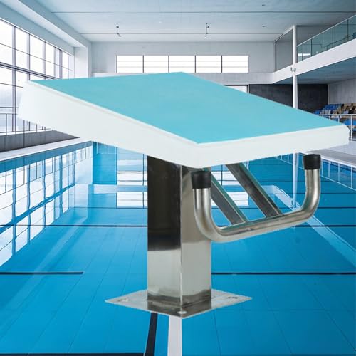 Sprungturm for Schwimmbäder, Edelstahl-Sprungbrett mit Rutschfester Oberfläche for Wettkämpfe, Private Schwimmbäder und Schwimmtraining, Tragkraft Bis 300kg von Generic