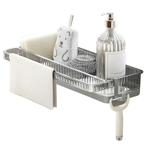 Spülbecken-Schwammhalter für die Wandküche, Handtuchhalter, Abtropfgestell für Küchenspüle, Organizer mit Tablett, Schwammhalter für Badezimmer, Schwammhalter für Küchenspüle, Organizer Spülbecken-Schwammhalter für die Wandküche, Handtuchhalter, Abtropfgestell für Küchenspüle, Organizer mit Tablett, Schwammhalter für Badezimmer, Schwammhalter für Küchenspüle, Organizer von Generic