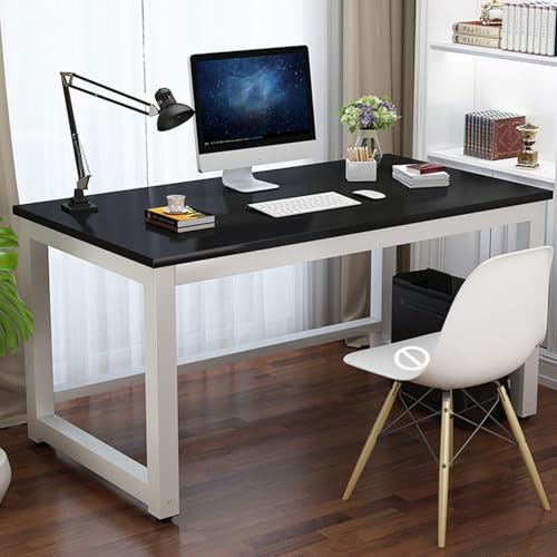 Stabiler Computertisch PC Tisch Bürotisch Schreibtisch for Home Office, Arbeit & Gaming,Arbeitszimmer,Wohnzimmer,einfach zu montieren,Stabil Stahlgestell Industrie-Design(C1,47.2"L x 27.5"W(120x70cm)) von Generic