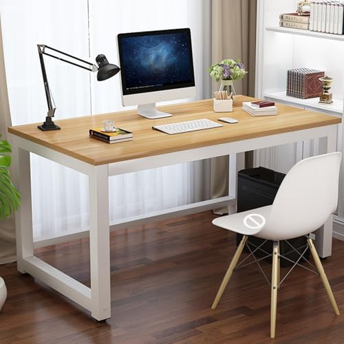 Stabiler Computertisch PC Tisch Bürotisch Schreibtisch for Home Office, Arbeit & Gaming,Arbeitszimmer,Wohnzimmer,einfach zu montieren,Stabil Stahlgestell Industrie-Design(D1,55 L x 19.7" W(140x50cm)) von Generic