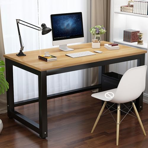 Stabiler Computertisch PC Tisch Bürotisch Schreibtisch for Home Office, Arbeit & Gaming,Arbeitszimmer,Wohnzimmer,einfach zu montieren,Stabil Stahlgestell Industrie-Design(D2,47.2"L x 31.5"W(120x80cm)) von Generic