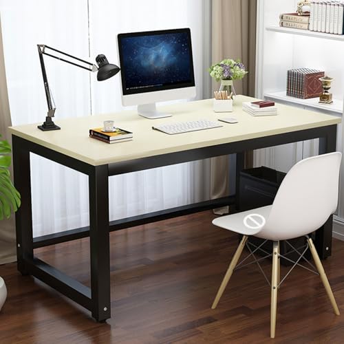 Stabiler Computertisch PC Tisch Bürotisch Schreibtisch for Home Office, Arbeit & Gaming,Arbeitszimmer,Wohnzimmer,einfach zu montieren,Stabil Stahlgestell Industrie-Design(E2,47.2"L x 15.7"W(120x40cm)) von Generic