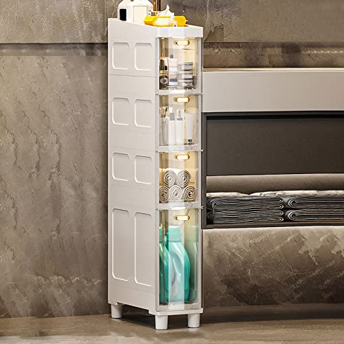 Stackable Storage Drawers Cabinet – Hoch & Narrow Bodennizer für Badezimmer 3/4/5 Ebenen Side Storage with Plastic Drawers & Wheels Slim Tower Design Stackable Storage Drawers Cabinet – Hoch & Narrow Bodennizer für Badezimmer 3/4/5 Ebenen Side Storage with Plastic Drawers & Wheels Slim Tower Design von Generic