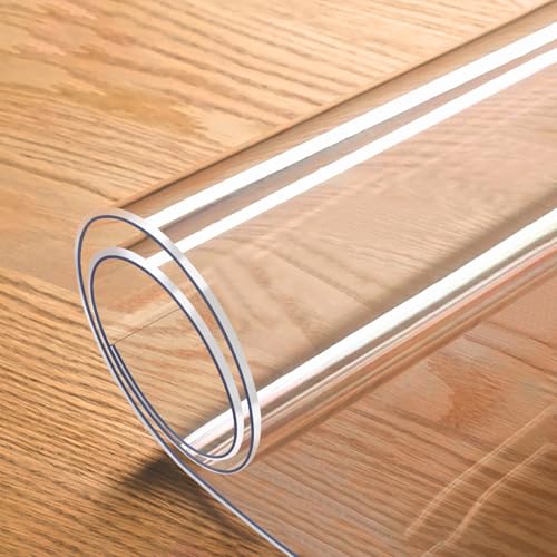 Stärke 2mm Rectangle Bodenschutzmatte Clear Bürostuhlunterlage für Zuhause Fliesen Nachttisch PVC Schneidbar Harter Boden Stuhlmatten Wunschmaß Leicht Zu Reinigen(40x200cm) von Generic