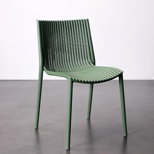 Stapelbare Gartenstühle, Farbenfroher Hocker Plastik, Keine Montage Erforderlich, 150 kg Tragkraft für den Innenbereich, Esszimmer, Poolbereich, Restaurant(Green,50cm) von Generic