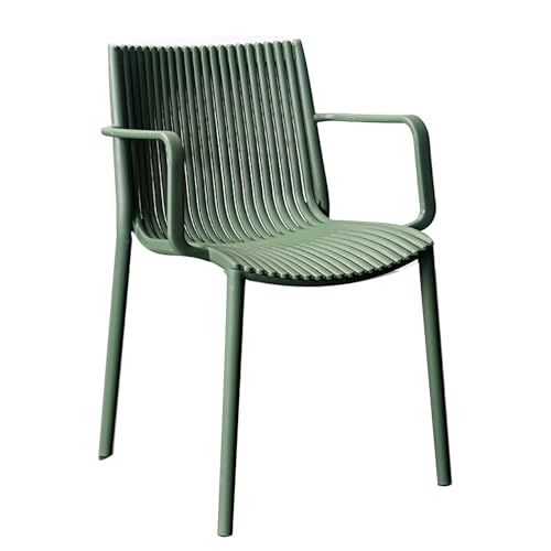 Stapelbare Gartenstühle, Farbenfroher Hocker Plastik, Keine Montage Erforderlich, 150 kg Tragkraft für den Innenbereich, Esszimmer, Poolbereich, Restaurant(Green,55cm) von Generic