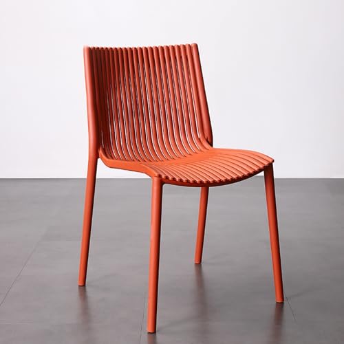 Stapelbare Gartenstühle, Farbenfroher Hocker Plastik, Keine Montage Erforderlich, 150 kg Tragkraft für den Innenbereich, Esszimmer, Poolbereich, Restaurant(Orange,50cm) von Generic