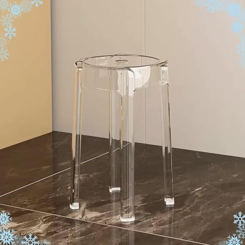 Stapelbare Hocker 18 Zoll Thekenhöhe Barhocker Acryl Stack Nesting Hocker Rückenfrei Moderne Barhocker Für Zuhause Party Büro Schule Garten Reisen BBQ, Transparent, 2PCs Stapelbare Hocker 18 Zoll Thekenhöhe Barhocker Acryl Stack Nesting Hocker Rückenfrei Moderne Barhocker Für Zuhause Party Büro Schule Garten Reisen BBQ, Transparent, 2PCs von Generic