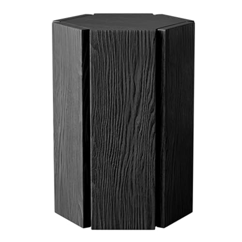 Stapelbare Hocker aus Massivholz, 2er-Set, Tragbare Mehrzweck Balkonstühle, Kompakte Beistelltische aus Holz für Kücheninsel, Wohnzimmer, Schlafzimmer(Black) von Generic