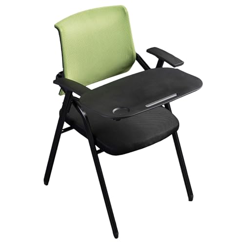 Stapelbare Konferenzstühle mit Netzrückenlehne, Klappbare Schulungsstühle mit Armlehne, 100 kg Tragkraft für Veranstaltungen im Büro und im Klassenzimmer(Green,Large) von Generic