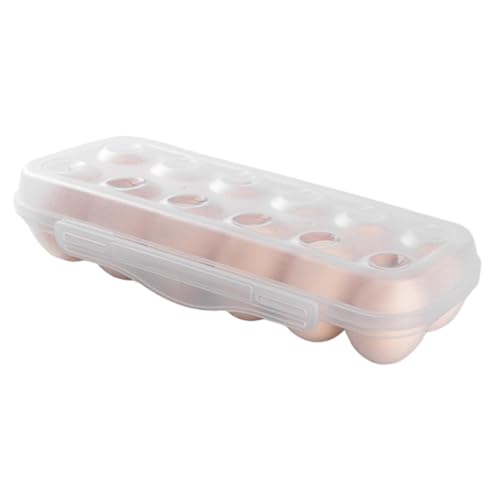 Stapelbarer Eierbecher für Kühlschrank – transparenter stapelbarer Eierbecher für Kühlschrank | Anti-Kollisions-Eierbehälter mit 12/18 Gitter, Schnallen-Design mit Klappdeckel zur Organisation von Coc von Generic