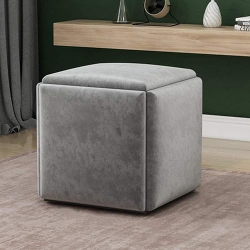 - Stapelbares Sofa Stuhl Hocker Kombination 5 In 1 Sitzwürfel Fußhocker - Atmungsaktive Wildleder Fußstütze Ottomane Wohnaccessoire Creative Cube Sofa, Mischfarben von Generic