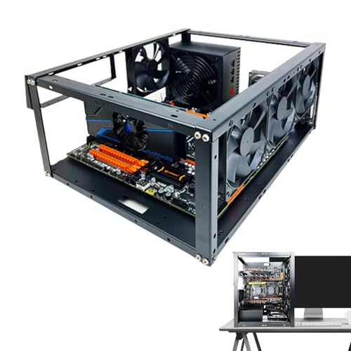 Stapelbares offenes Chassis-Rack – DIY-Computer-Motherboard-Stützrahmen, Lüfterhalterung und offene Chassis-Halterung, Übertaktungs-Wärmeableitung von Generic