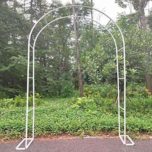 Starker Gartenbogen Metall Gartenlaube Pergola, Hochzeitsdekoration Rose Bogen Torbogen, Rahmenstütze Für Verschiedene Kletterpflanzen, White, W300 X 220cm von Generic