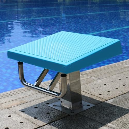 Startblock for Schwimmbäder, Rutschfestes Sprungbrett mit Edelstahlsockel for Professionelle Wettkämpfe, Private Schwimmbäder und Schwimmtraining von Generic