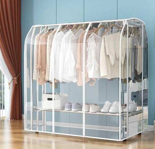Staubdichte Kleiderständer-Abdeckung, Kleiderständer-Staubschutz, staubdichtes Abdeckband für Kleidung, langlebiger Kleiderschrank-Abdeckung mit Reißverschluss, geeignet für Bodenaufhänger, Staubdichte Kleiderständer-Abdeckung, Kleiderständer-Staubschutz, staubdichtes Abdeckband für Kleidung, langlebiger Kleiderschrank-Abdeckung mit Reißverschluss, geeignet für Bodenaufhänger, von Generic