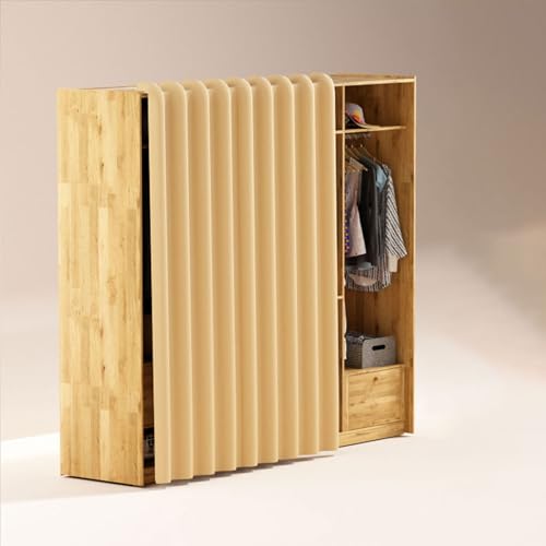 Staubdichter Schrank Vorhäng für Offenes Regal, Vorhang Küchenschrank Blickdicht für Kleiderschrank Badezimmer mit Transparenter Haken Robust und Langlebig von Generic