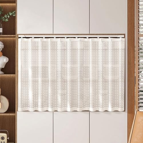 Staubdichter Schrank-Vorhang für Regal Klein, Vorhang Küchenschrank mit Schiene für Schuhregal Wandpaneele Hängende Tür Privatsphäre Atmungsaktiv Farbecht von Generic