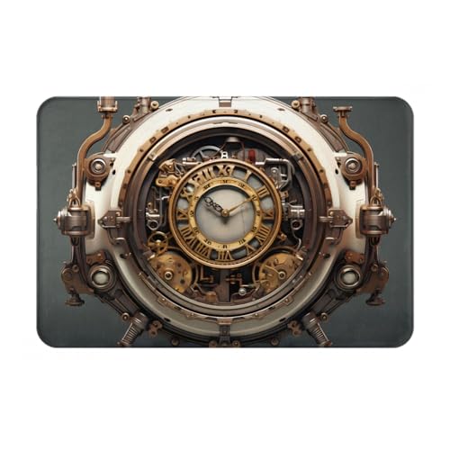 Steampunk-Uhr Läufer Flur Robust Sauberlaufmatte Überdachten Badematte Für Außenbereich Patio Terrasse 40 X 60Cm Steampunk-Uhr Läufer Flur Robust Sauberlaufmatte Überdachten Badematte Für Außenbereich Patio Terrasse 40 X 60Cm von Generic