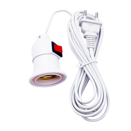 Steckdose mit Kabel, Lampenfassung für Laterne, Lampenfassung für Nachtlicht für den Innenbereich 8,2 Fuß | Lampenfassung mit E27 Schraubmund Steckdose mit Kabel, Lampenfassung für Laterne, Lampenfassung für Nachtlicht für den Innenbereich 8,2 Fuß | Lampenfassung mit E27 Schraubmund von Generic