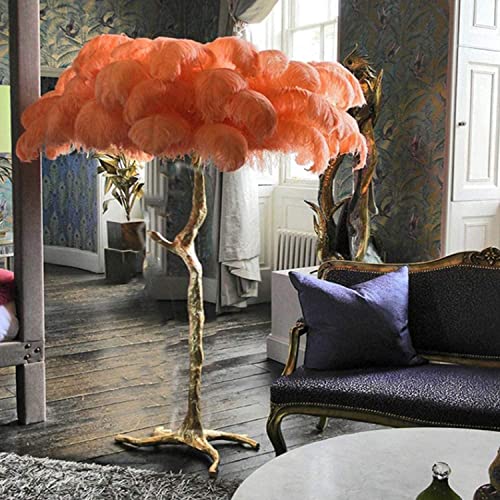 Stehlampeï1/4Œaturale Straußenfeder Stehleuchte, Moder Luxus Resi Led Stehleuchte Mit Dimmbarer Werbung Perfekt Zum Readig I Ihre Preise Schlafzimmer Oder Home Office, Orange, 60x55cm Stehlampeï1/4Œaturale Straußenfeder Stehleuchte, Moder Luxus Resi Led Stehleuchte Mit Dimmbarer Werbung Perfekt Zum Readig I Ihre Preise Schlafzimmer Oder Home Office, Orange, 60x55cm von Generic