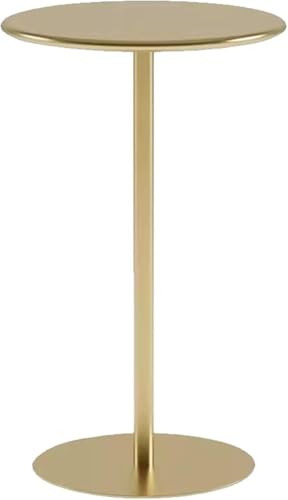 Stehtisch für Küchen-Esszimmertisch, runder Bartisch, Bistrotisch aus Metall für Cocktails, Beistelltisch fürs Wohnzimmer, Thekentisch für Kaffee und Getränke+ (Gold, 40x40x50cm) von Generic