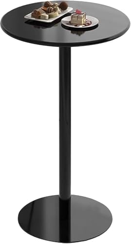Stehtisch für Küchen-Esszimmertisch, runder Bartisch, Bistrotisch aus Metall für Cocktails, Beistelltisch fürs Wohnzimmer, Thekentisch für Kaffee und Getränke+ (Schwarz, 60x60x72cm) von Generic