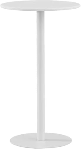 Stehtisch für Küchen-Esszimmertisch, runder Bartisch, Bistrotisch aus Metall für Cocktails, Beistelltisch fürs Wohnzimmer, Thekentisch für Kaffee und Getränke+ (Weiß, 40x40x50cm) von Generic