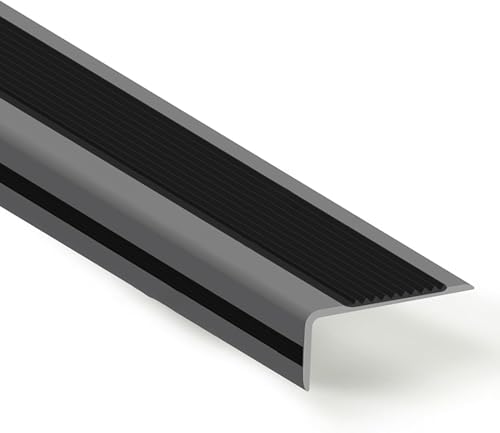 Step Edge Protector Rutschfester Gummi Step Edge Trim Treppenkantenschutz Step Edge Trim Gummistreifen Safety Step Trim Guard Strip Vorgeschnittene Streifen Für Treppenstufe, Gray Brown Red, 1m von Generic