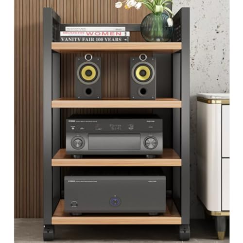 Stereo-Schrank AV-Komponente Medienständer Multi-Level-Audio-Ständer rollenden Sound Turm Boden stehende Audio-Schrank CD-Player Stand verstellbare Eckregal Hi-Fi-Ständer Stereo-Schrank AV-Komponente Medienständer Multi-Level-Audio-Ständer rollenden Sound Turm Boden stehende Audio-Schrank CD-Player Stand verstellbare Eckregal Hi-Fi-Ständer von Generic
