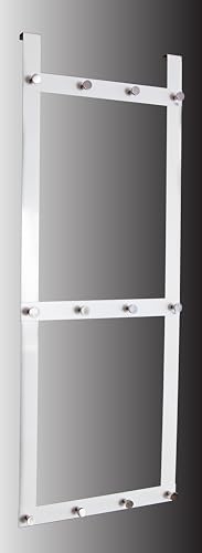 Stilvolle Türgarderobe in Weiß für Türaußenseiten oder Schranktüren, viele Haken - erreichbar für Kinder von Generic