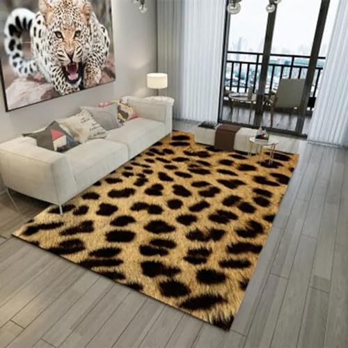 Stilvolles Tier Mit Leopardenmuster 3D Gedruckte Teppiche Rutschfeste Bereich Teppiche Schlafzimmer Nachttisch Moderne Waschbare Fußmatten 40 X 60 Cm - Leicht Zu Reinigendes, Weiches P -1W5K-I8R8-5V9P von Generic