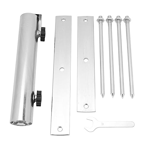 Strand Regenschirm Sandanker, Patio -Regenschirmstand mit 4 Spikes Edelstahl Outdoor -Regenschirm Basis für Beach Garden von Generic