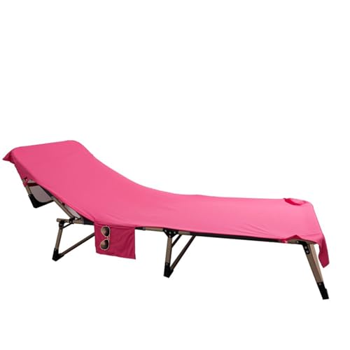 Strandkorb-Handtuch – verstellbare Chaiselongue-Stuhl-Handtuchbezüge, Chaiselongue-Abdeckung mit Seitentasche, Mikrofaser, Outdoor-Sonnenliegen-Abdeckung für Garten, Hotel, Terrasse von Generic
