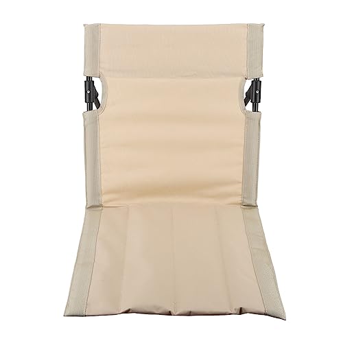 Strandstuhl, Kompakte Faltbare Strandzimmerstuhl 600D Light Oxford Stoff mit Rückenstütze für Outdoor -Aktivitäten (Khaki) von Generic