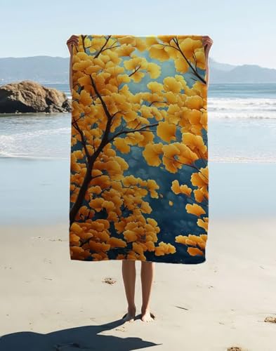 Strandtuch XXL 220 x 100 cm, Pflanze Mikrofaser Handtuch 1er Set Gelb Schnelltrocknend Microfaser Handtücher, Weiches Leichtes für Damen Herren Reise Urlaub Schwimmen Sauna Sport Camping Strand 736-6G Strandtuch XXL 220 x 100 cm, Pflanze Mikrofaser Handtuch 1er Set Gelb Schnelltrocknend Microfaser Handtücher, Weiches Leichtes für Damen Herren Reise Urlaub Schwimmen Sauna Sport Camping Strand 736-6G von Generic
