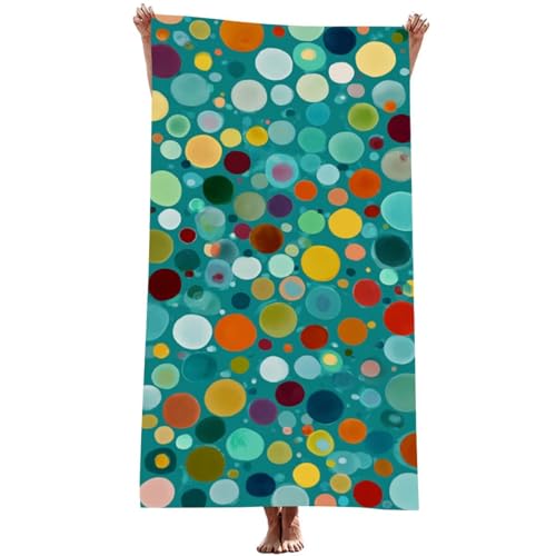 Strandtuch XXL 90 x 200 cm Mikrofaser Handtuch (Farbe), SchnellTrocknend, Leicht und Tragbar, Sandfrei Strandtuch, Microfaser Handtücher für Reise Urlaub Camping Wandern Yoga Bad (Geometrie) Z-977T von Generic