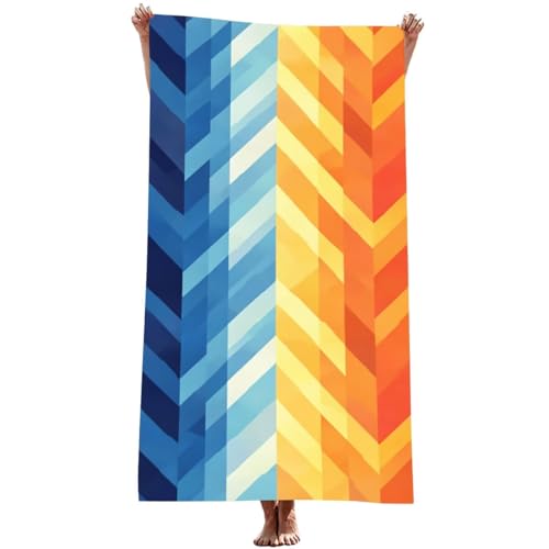 Strandtuch XXL 90x200 cm Mikrofaser Handtuch (Blau), SchnellTrocknend, Leicht und Tragbar, Sandfrei Strandtuch, Microfaser Handtücher für Reise Urlaub Schwimmen Camping Wandern Yoga Bad (Rot) Z-1067T von Generic