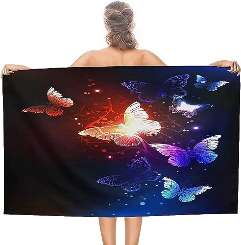 Strandtücher Mikrofaser Schnelltrocknend, Schmetterling In Fluoreszierender Farbe 3D-Druck Tragbar Ultraleicht Strand-Badetuch Ideal Als Strandtuch Reisetuch Saunatuch Duschtuch Picknick Spo -0W9O+B5Q Strandtücher Mikrofaser Schnelltrocknend, Schmetterling In Fluoreszierender Farbe 3D-Druck Tragbar Ultraleicht Strand-Badetuch Ideal Als Strandtuch Reisetuch Saunatuch Duschtuch Picknick Spo -0W9O+B5Q von Generic