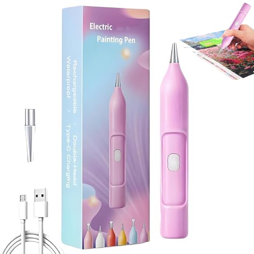 Strass Punkt Stift - Elektrischer Strass Kunst Malerei Stift Wiederaufladbar - Wasserdichtes Handwerk Projekt Werkzeug Home School Spaß für Kinder Erwachsene von Generic