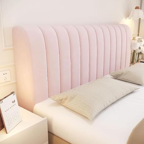 Stretch Bett Kopfteil Abdeckung, Einfach Zu Passen Vertikalen Streifen Bett Kopfteil Slipcover, All-Inclusive-Design Staubdicht Protector Cover(Pink,200cm) von Generic