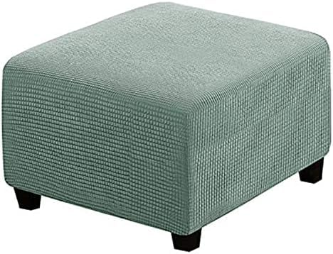 Stretch Ottoman Bezug Waschbare Schonbezüge Square Foot Hocker Stretch Cover Ottoman Fußstütze Cover Protector, Dicker Karierter Jacquardstoff Mit Elastischem Boden Stretch Ottoman Bezug Waschbare Schonbezüge Square Foot Hocker Stretch Cover Ottoman Fußstütze Cover Protector, Dicker Karierter Jacquardstoff Mit Elastischem Boden von Generic