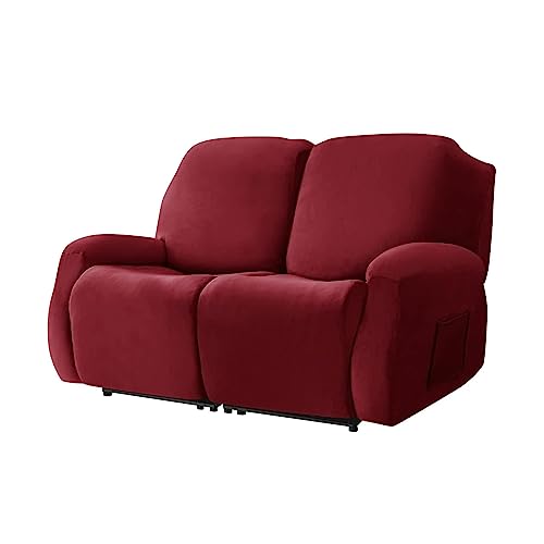 Stretch-Sofabezug-Set aus Samt – 1-, 2-, 3-Sitzer-Schonbezug für Liegesessel, waschbare Möbelbezüge mit elastischer Unterseite von Generic