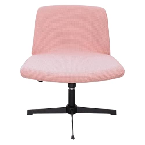Stretch-Stuhlschutzbezug ohne Armlehnen und mit breiter Sitzfläche, Überkreuzter Bürostuhlbezug, Stretch-Akzentstühle mit mittlerer Rückenlehne und breiter Sitzfläche(Pink,One Size) von Generic
