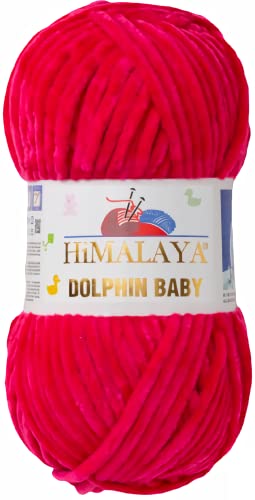 Strickfein Himalaya Dolphin Baby Wolle Garn Baumwolle Strickwolle zum Stricken häkeln (80314 Pink) von Generic