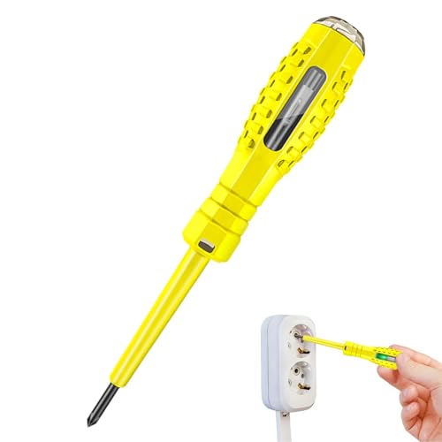 Stromprüfer Stift Spannungsprüfer | Elektrischer Stiftschrauber zur Messung – Leistungsstarker 2-in-1-Schraubendreher Stromprüfer Stromprüfer Stift Spannungsprüfer | Elektrischer Stiftschrauber zur Messung – Leistungsstarker 2-in-1-Schraubendreher Stromprüfer von Generic