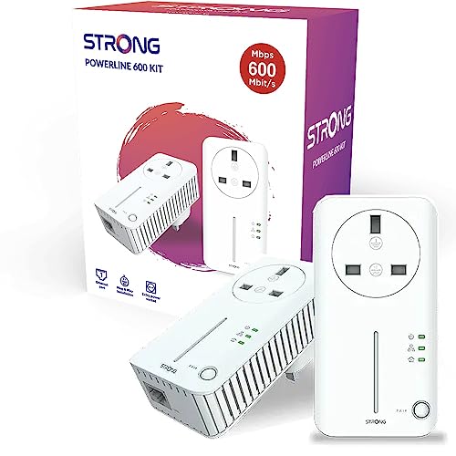 Strong Powerline 600 V2.0 Adapter Homeplug Passthrough Starter Kit – 2 Stück von Generic