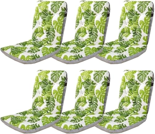 Stuhl Mit Hoher Rückenlehne Set Von 1/2/4/6 Mit Krawatten Verdickter Einteiliger Outdoor-möbelstuhlsitz Für Den Innenbereich, B, 33x42x45cm6pcs von Generic