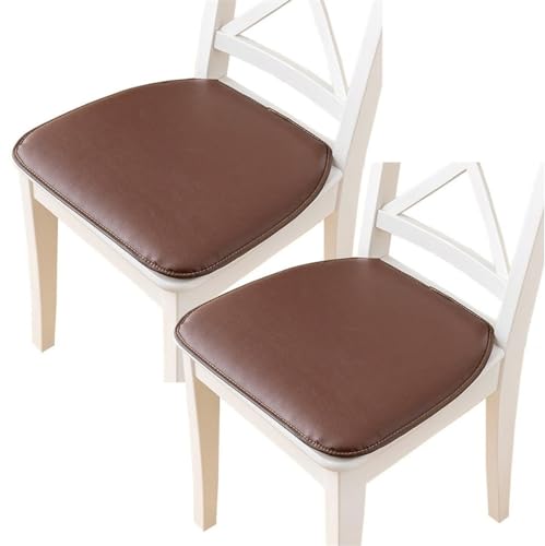 Stuhlauflage Kissen für Stühle Leder-Esszimmer Stuhlkissen U-förmiges Sitzkissen für Küchenstühle für das Esszimmer rutschfeste Küchenstuhlunterlage (Kaffee 2er-Packung_40 x 43 cm) von Generic