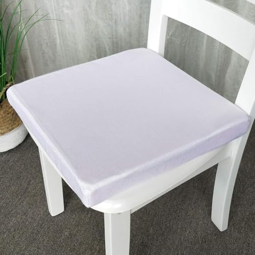 Stuhlkissen Sitzkissen Dicke 3/5/8cm 40/45/50cm Schaum-Sitzkissen Abnehmbar, rutschfeste Stuhlpolster, Für Esszimmerstühle, Garten, Büro, Küche(White,40x40x8cm/16 x16 x3) von Generic